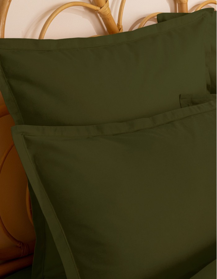 FUNDA DE ALMOHADA 63X63 VERDE CAQUI