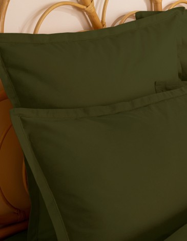 FUNDA DE ALMOHADA 63X63 VERDE CAQUI