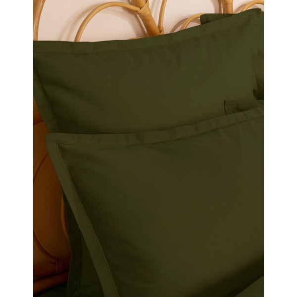 FUNDA DE ALMOHADA 63X63 VERDE CAQUI
