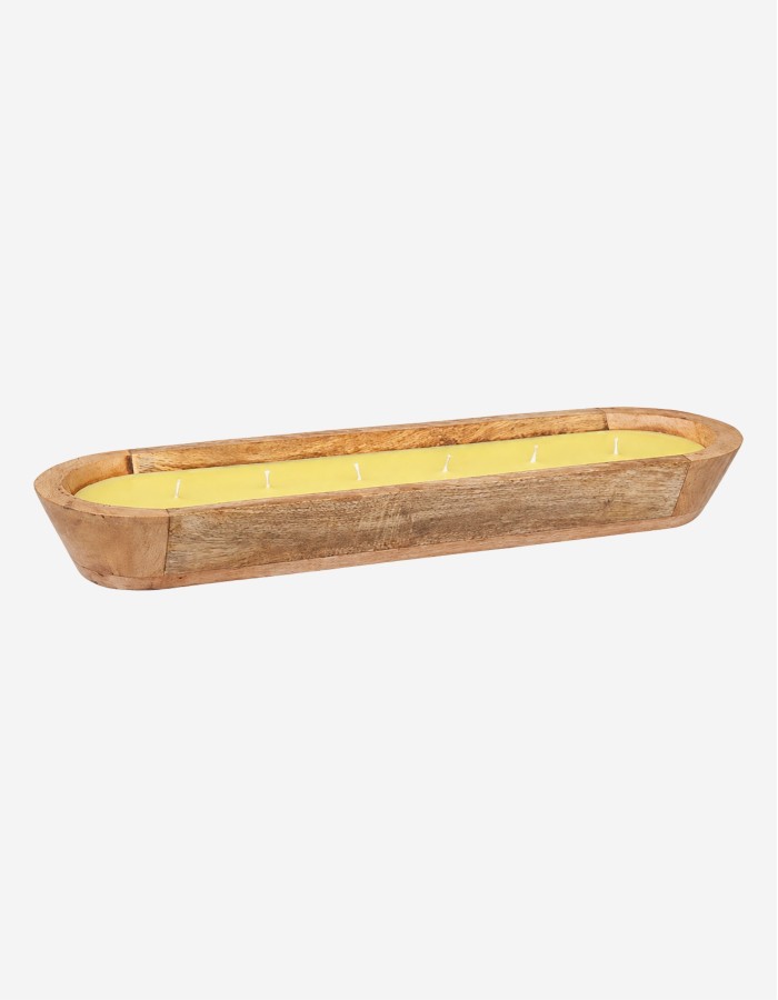 VELA CITRONELA 900G FRASCO DE MADERA