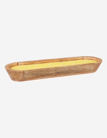 VELA CITRONELA 900G FRASCO DE MADERA